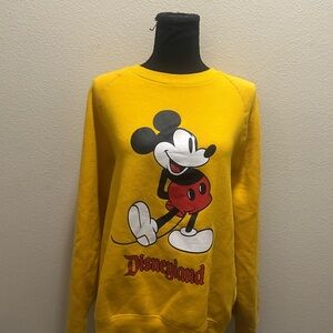Disney Yellow Mickey Mouse Crew Neck Sweater